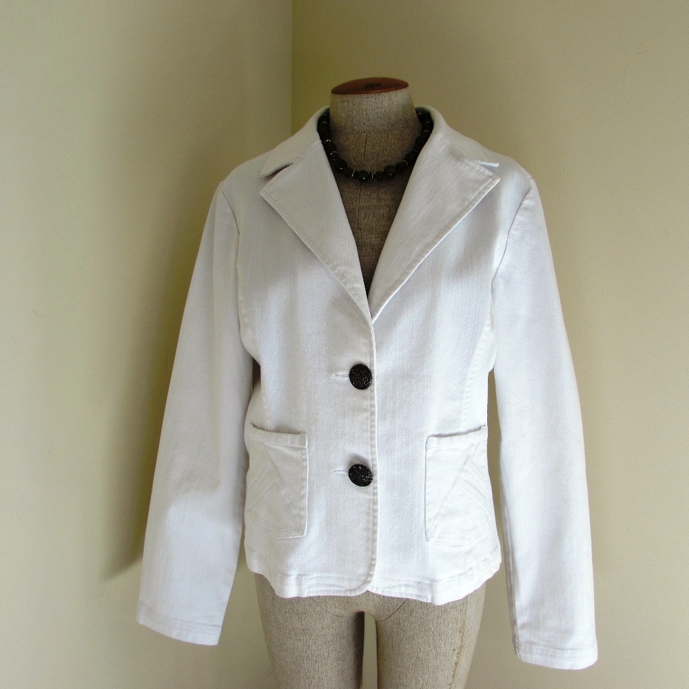 Caslon Crisp White Heavy Twill Jacket